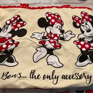 NWT Disney Parks Minnie Mouse Polka Dot Tote Bag